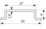 DIN-рейка TS-35-1,0 (T3501) (1 м = 1 шт.), АСКО-УКРЕМ зображення 4 (габаритні розміри)