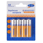 Батарейка лужна AА.LR6.BL4 (blister 4), АСКО-УКРЕМ міні-фото