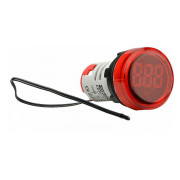 Круглий цифровий вимірювач температури ED16-22WD -25&deg;С...150&deg;С (червоний), АСКО-УКРЕМ міні-фото