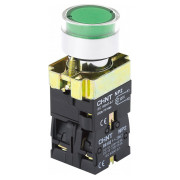 Кнопка NP2-BW3365 1NO+1NC зелена AC/DC 230В (LED) IP40, CHINT міні-фото