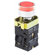 Кнопка NP2-BW3465 1NO+1NC червона AC/DC 230В (LED) IP40, CHINT міні-фото