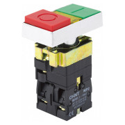 Подвійна кнопка NP2-BW8465 1NO+1NC AC 230В (LED) IP40, CHINT міні-фото