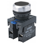 Кнопка NP8-11BN/2 без підсвітки чорна 1NO+1NC IP65, CHINT міні-фото