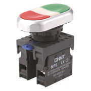 Подвійна кнопка NP8-11S 1NO+1NC IP65, CHINT міні-фото