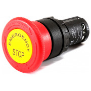 Кнопка "грибок" d=40мм EMERGENCY STOP з фіксацією (повернення поворотом) 1НЗ, EMAS міні-фото