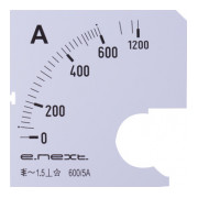 Шкала до амперметра щитового e.meter72.a600.scale АС 600А 72&times;72мм, E.NEXT міні-фото