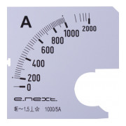 Шкала до амперметра щитового e.meter72.a1000.scale АС 1000А 72&times;72мм, E.NEXT міні-фото