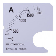 Шкала до амперметра щитового e.meter72.a1500.scale АС 1500А 72&times;72мм, E.NEXT міні-фото