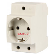 Розетка на DIN-рейку e.socket.pro.din.tms 230В з з/к, E.NEXT міні-фото