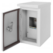 Корпус e.mbox.stand.n.04.z металевий під 4 модулі герметичний IP54 навісний з замком, E.NEXT міні-фото