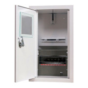 Корпус e.mbox.stand.w.f1.08.z.е металевий під 1ф електронний лічильник 8 модулів вбудовуваний з замком, E.NEXT міні-фото
