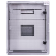 Корпус удароміцний з АБС-пластику e.plbox.400.500.175.3f.6m.tr 400&times;500&times;185мм IP65 з прозорими дверцятами під 3-фазний лічильник та 6 модулів, E.NEXT міні-фото