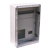 Корпус удароміцний з АБС-пластику e.plbox.400.600.200.3f.20m.tr 400&times;600&times;200мм IP65 з прозорими дверцятами під 3-фазний лічильник та 20 модулів, E.NEXT міні-фото