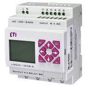 Програмоване реле LOGIC-10HR-A, 100-240V AC (6I/4O-Rele), ETI міні-фото
