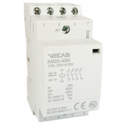 Модульний контактор КМ25-40М 25А 230В AC/DC 4НВ, VECAS міні-фото